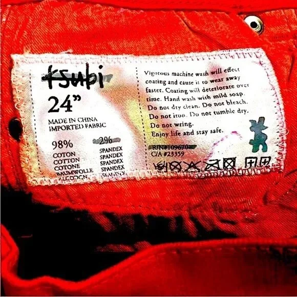 Nwt JAPANESE IMPORTED FROM AUSTRALIA DENIM Ksubi red rare 27 - Picture 10 of 13